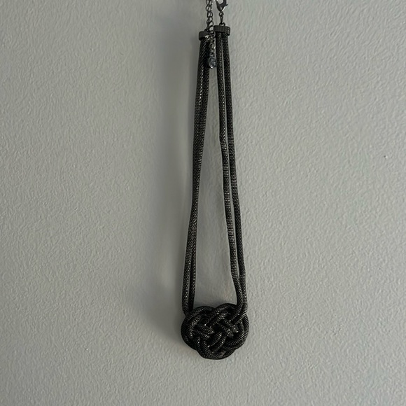 Jewelry - Dark Silver Crossed Necklace
